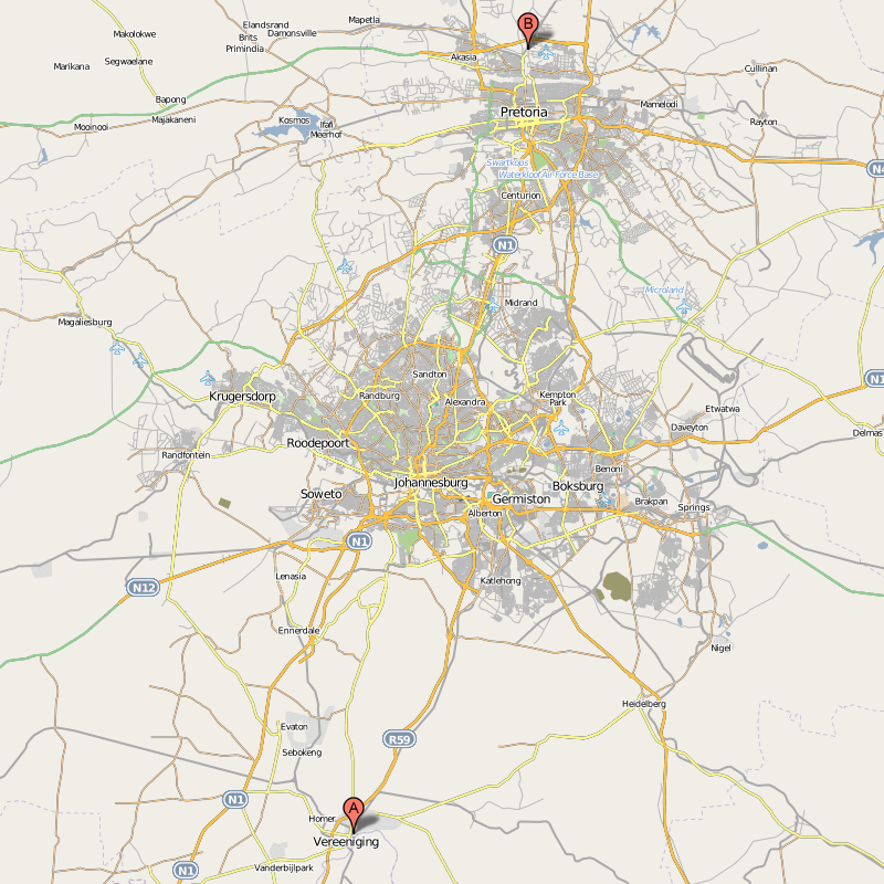 Vereeniging johannesburg plan