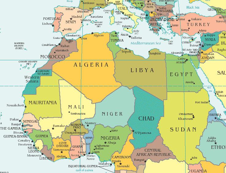 nord afrique carte