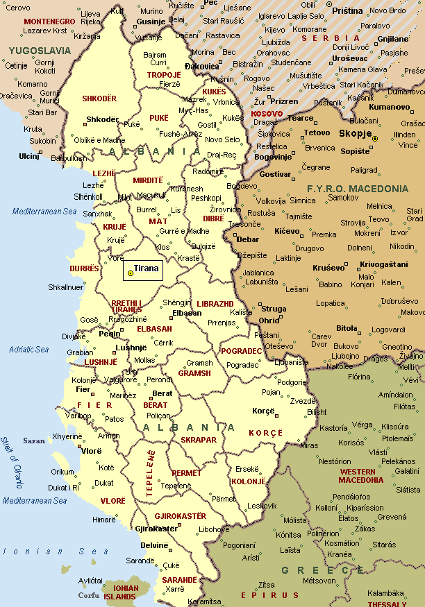 albanie carte