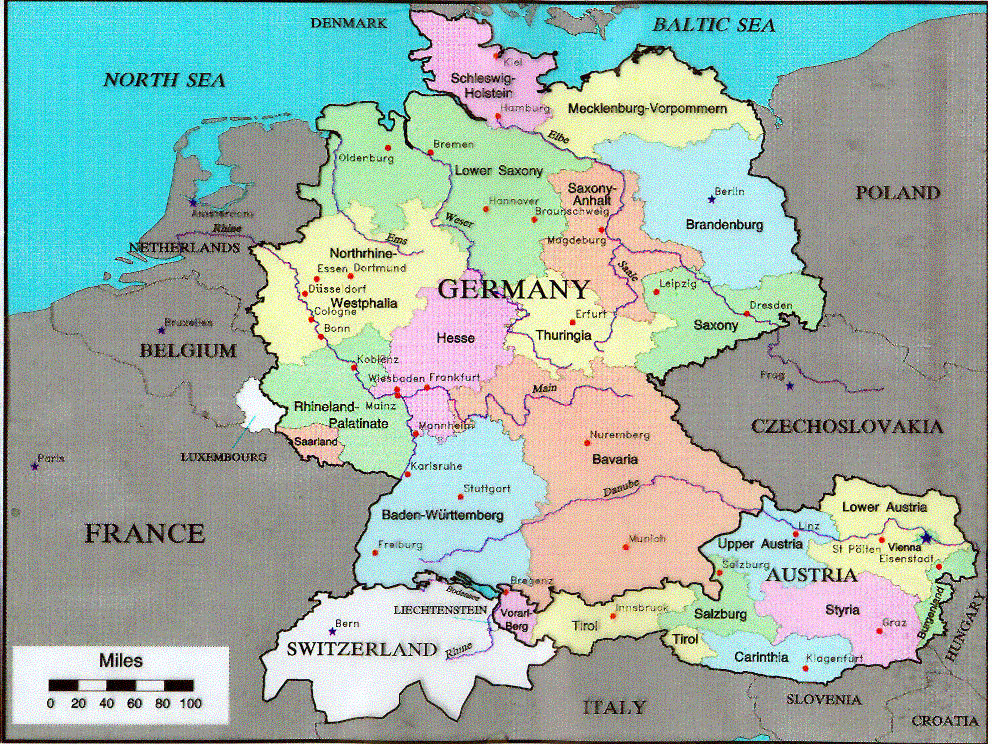 allemagne politique carte