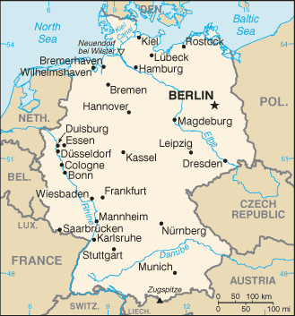 allemagne villes carte