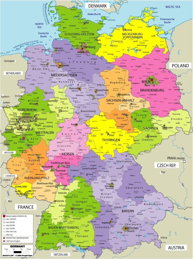 allemagne politique carte