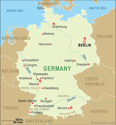 allemagne villes carte