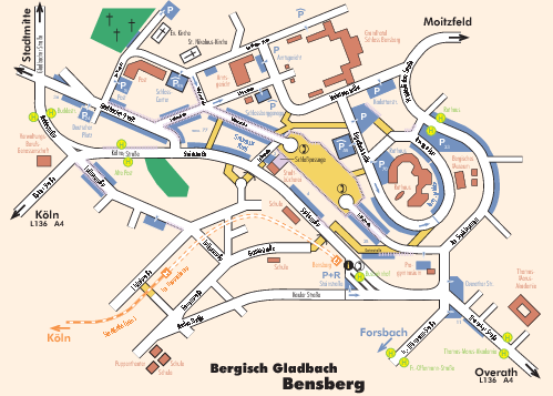 Bergisch Gladbach touristique plan