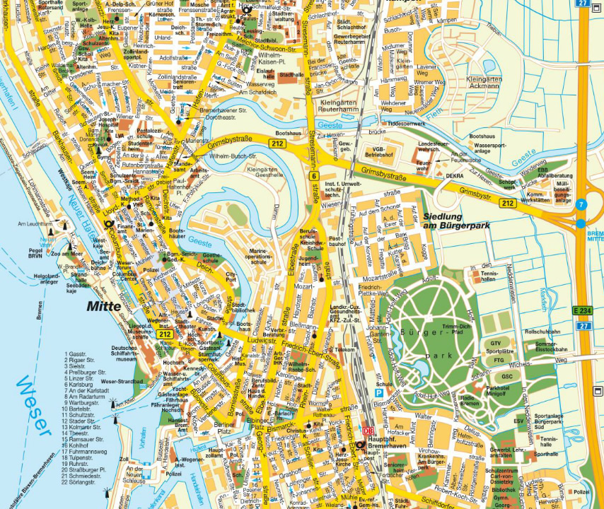 Bremerhaven ville centre plan