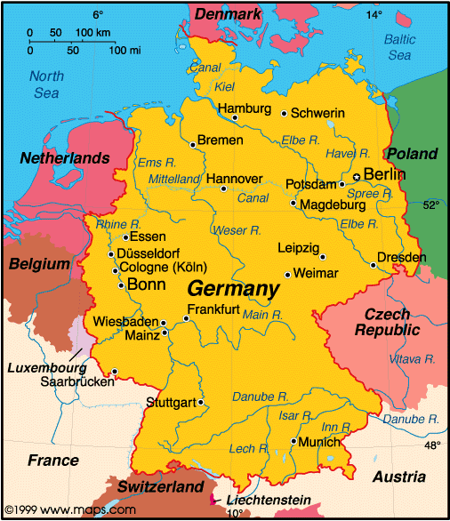 carte allemagne