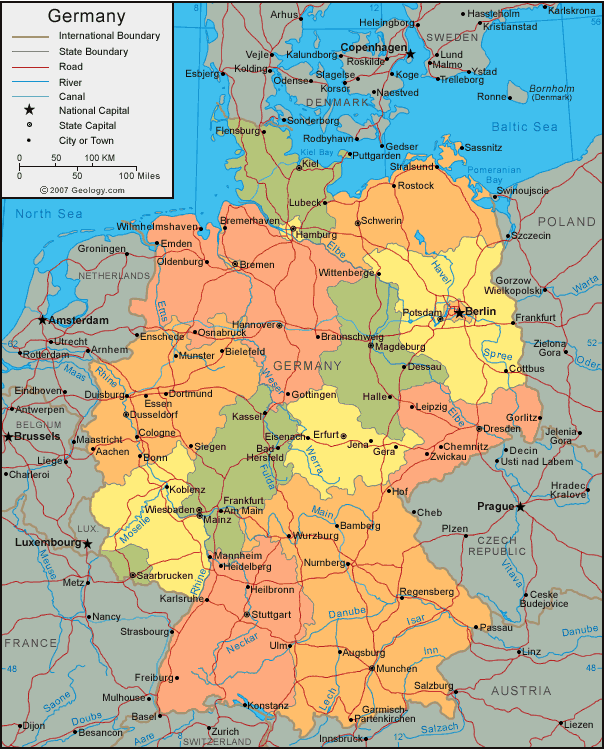 carte du allemagne