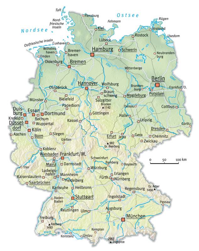 carte du allemagne