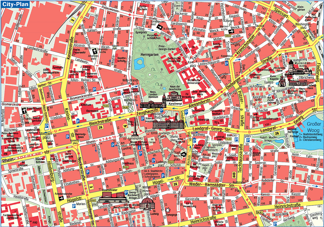 Darmstadt ville plan