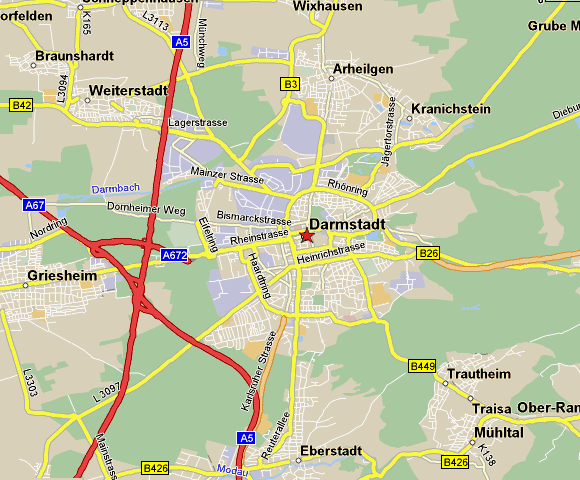 darmstadt itineraire plan