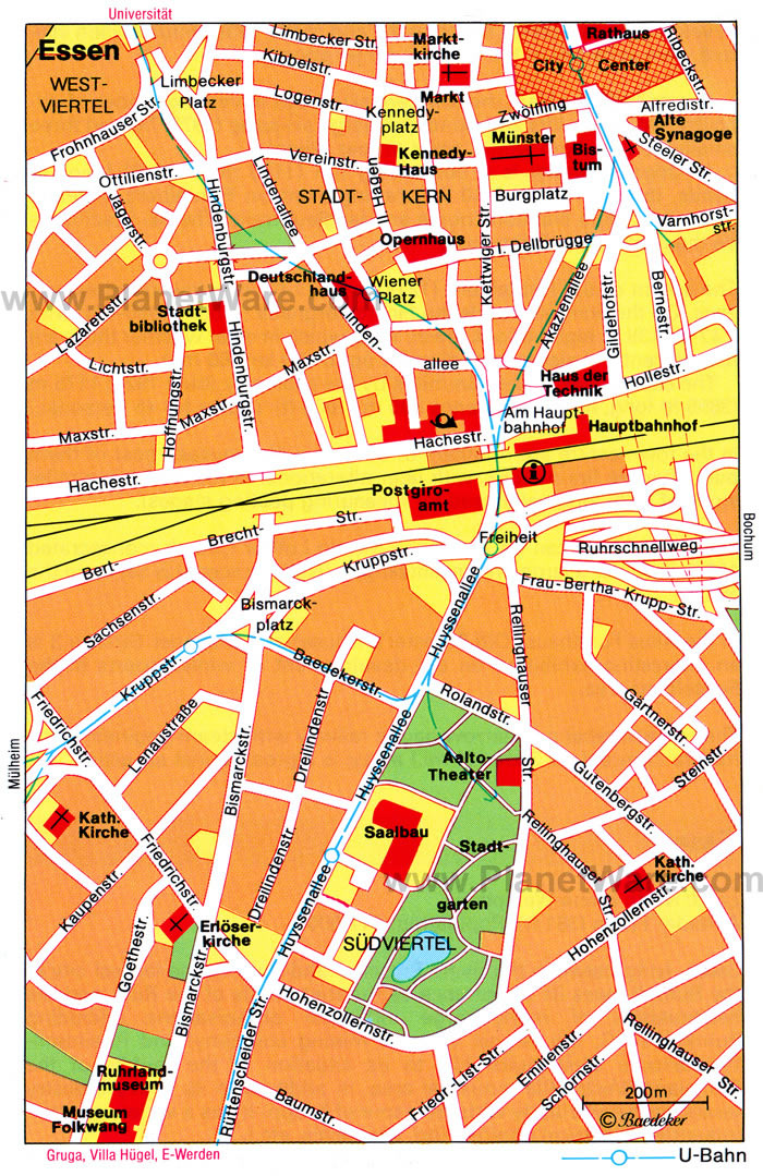 essen centre ville plan