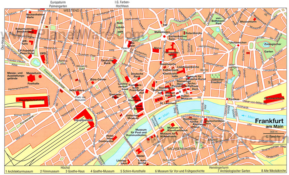 frankfurt centre ville plan