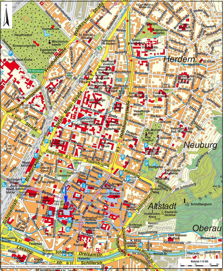 Freiburg ville plan