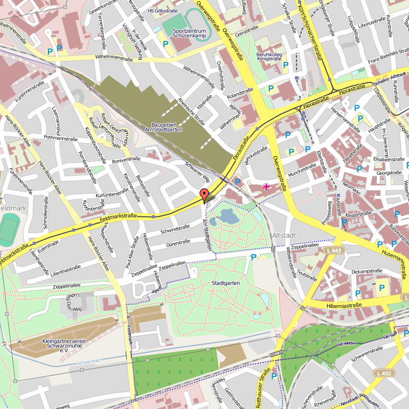 Gelsenkirchen centre ville plan