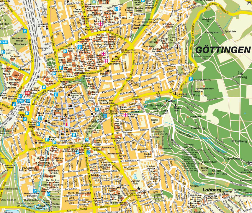 Gottingen ville centre plan