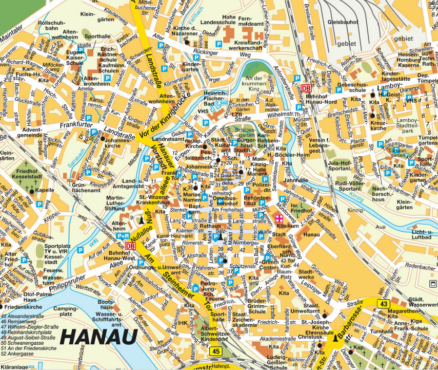 hanau ville centre plan