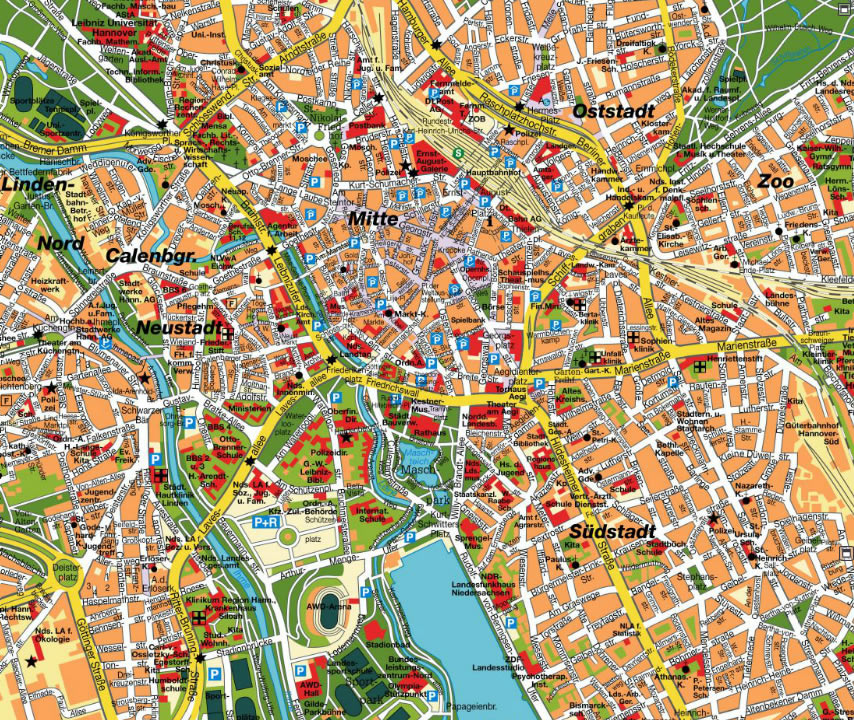 Hannover ville centre plan