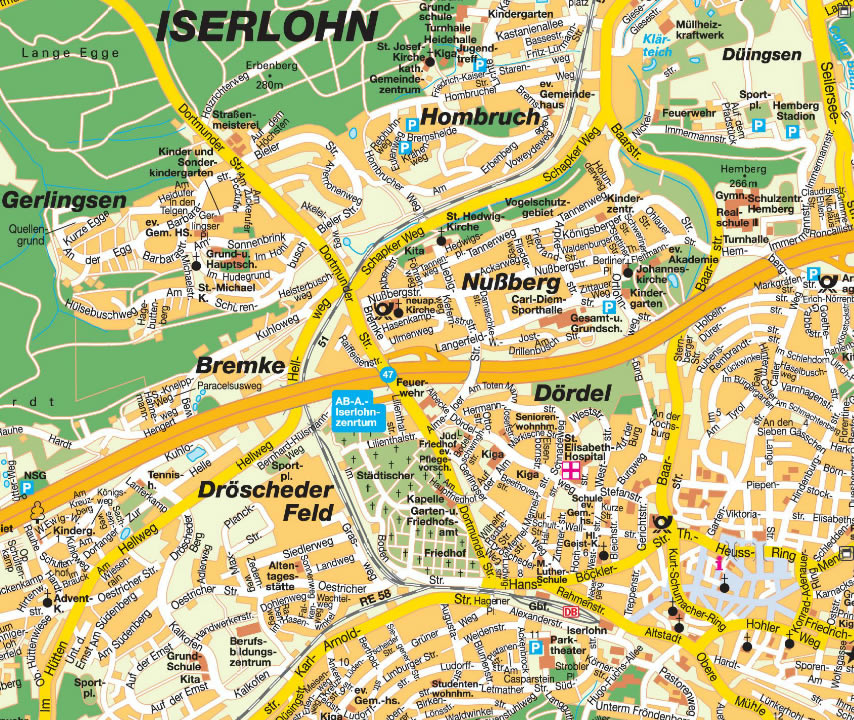 Iserlohn ville centre plan