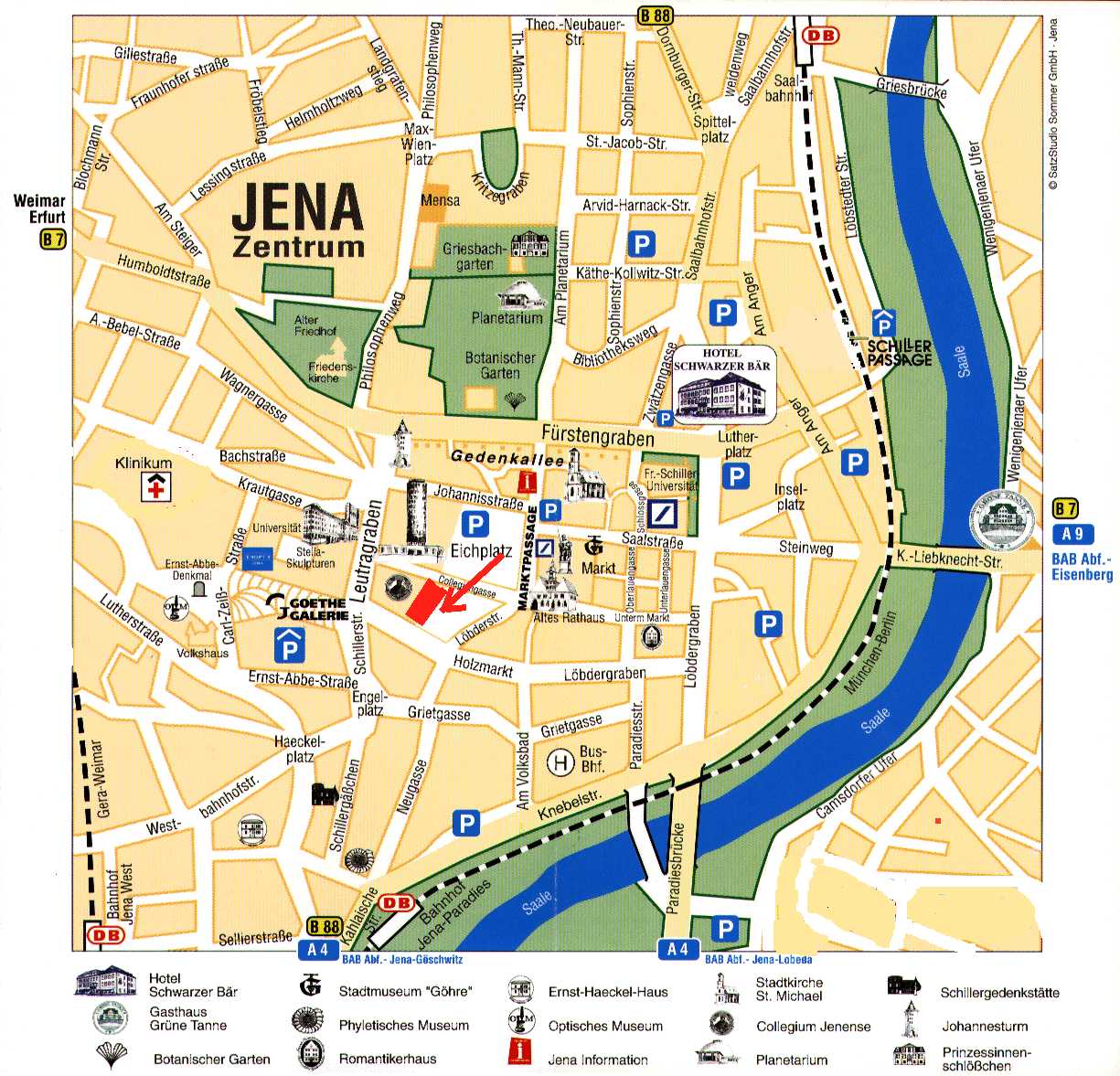 Jena touristique plan