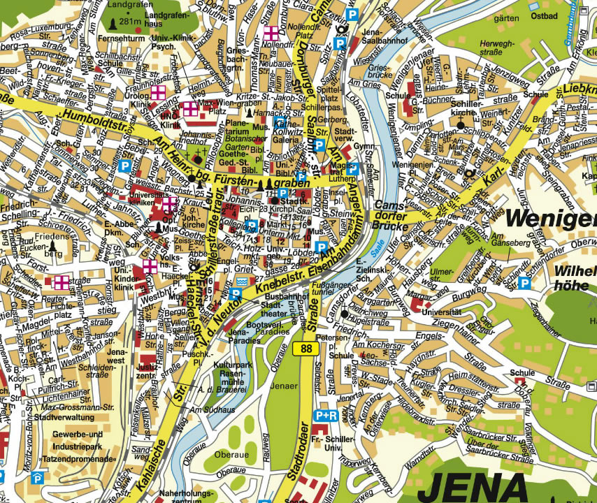 Jena ville centre plan