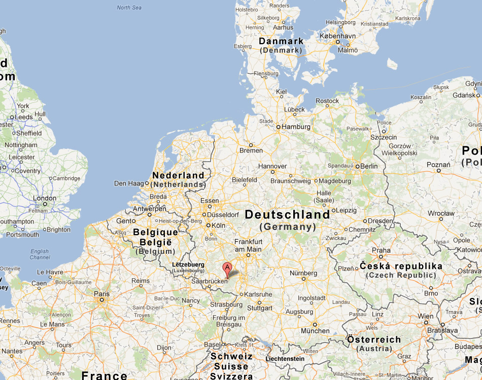 plan de Kaiserslautern allemagne