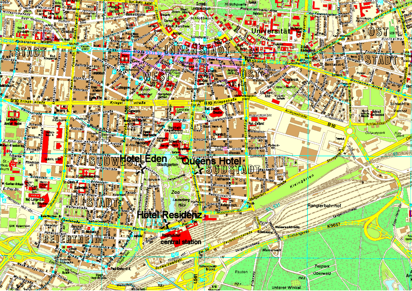 Karlsruhe ville plan