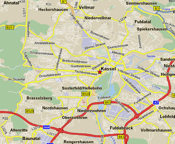 Kassel itineraire plan