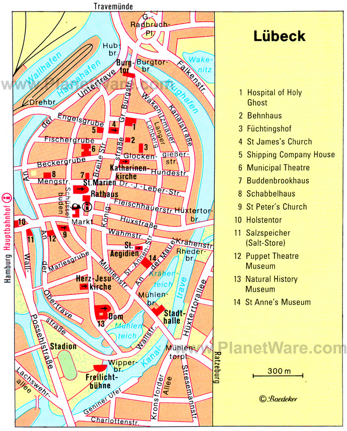 lubeck centre ville plan