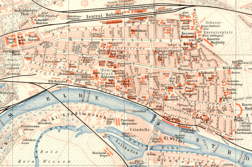 Magdeburg historique plan