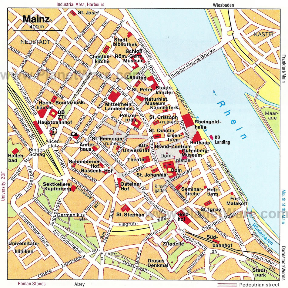 mainz centre ville plan