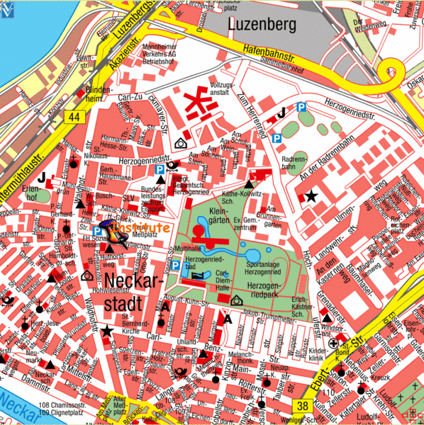 Mannheim touristique plan
