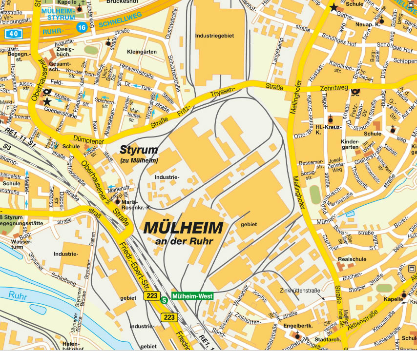 Mulheim ville centre plan