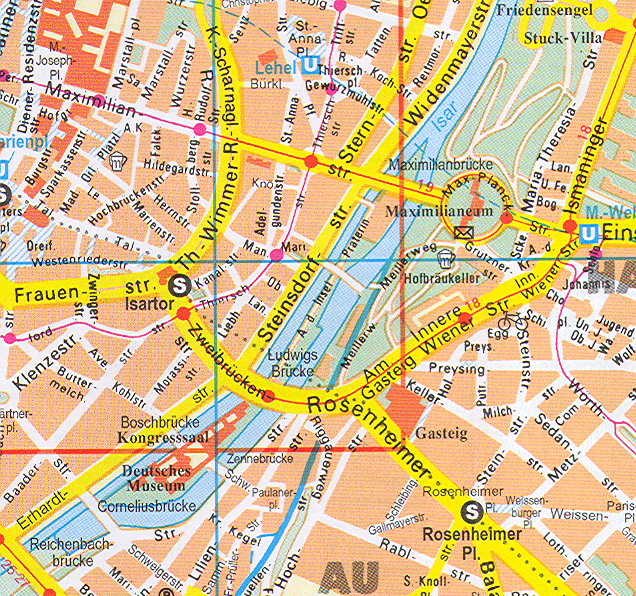 Munchen centre ville plan