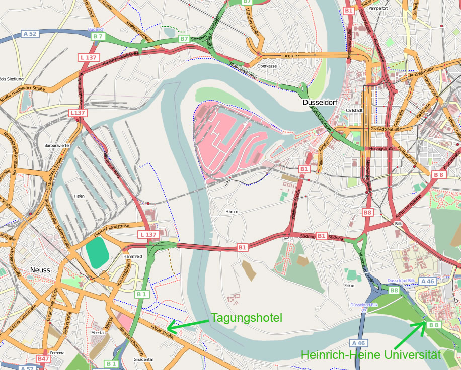 Neuss itineraire plan