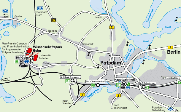 Potsdam ville centre plan