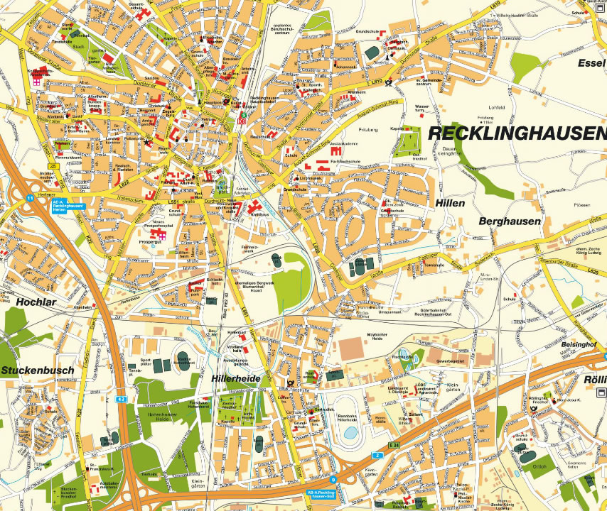 Recklinghausen ville centre plan