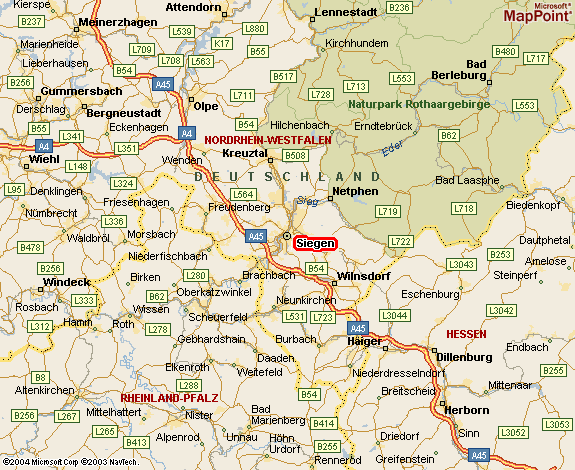 siegen itineraire plan