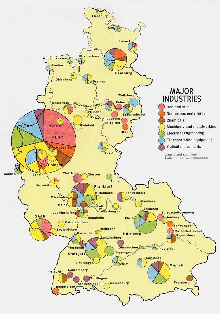 west allemagne industrial carte