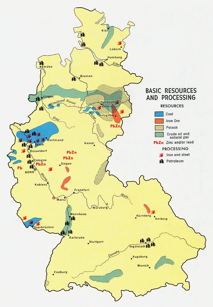 west allemagne ressources carte