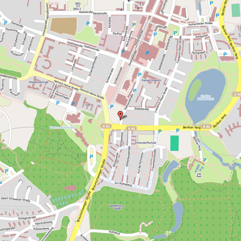 Wolfsburg ville plan