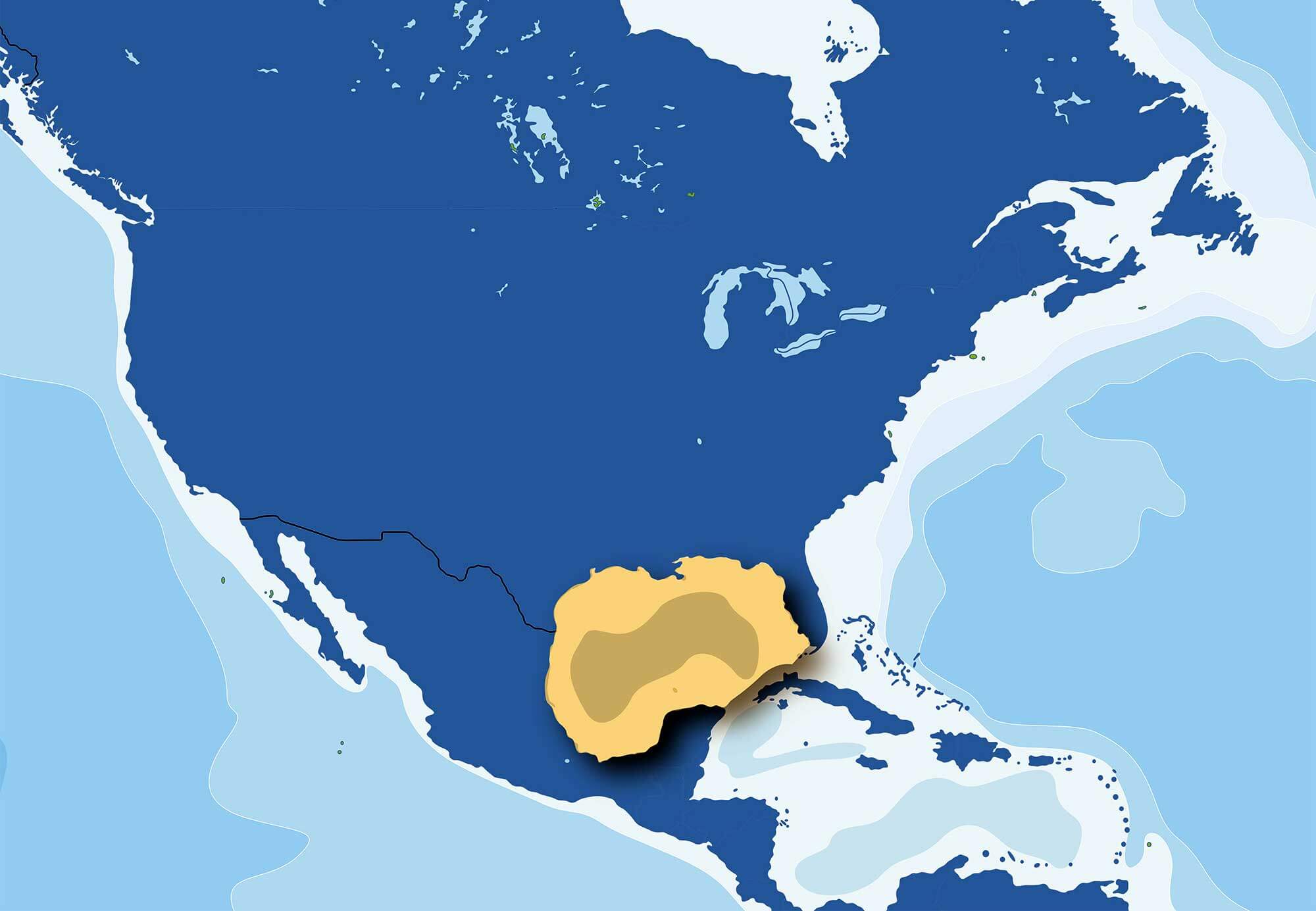 Carte muette de localisation de l’Amérique