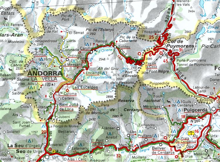 andorre itineraire carte