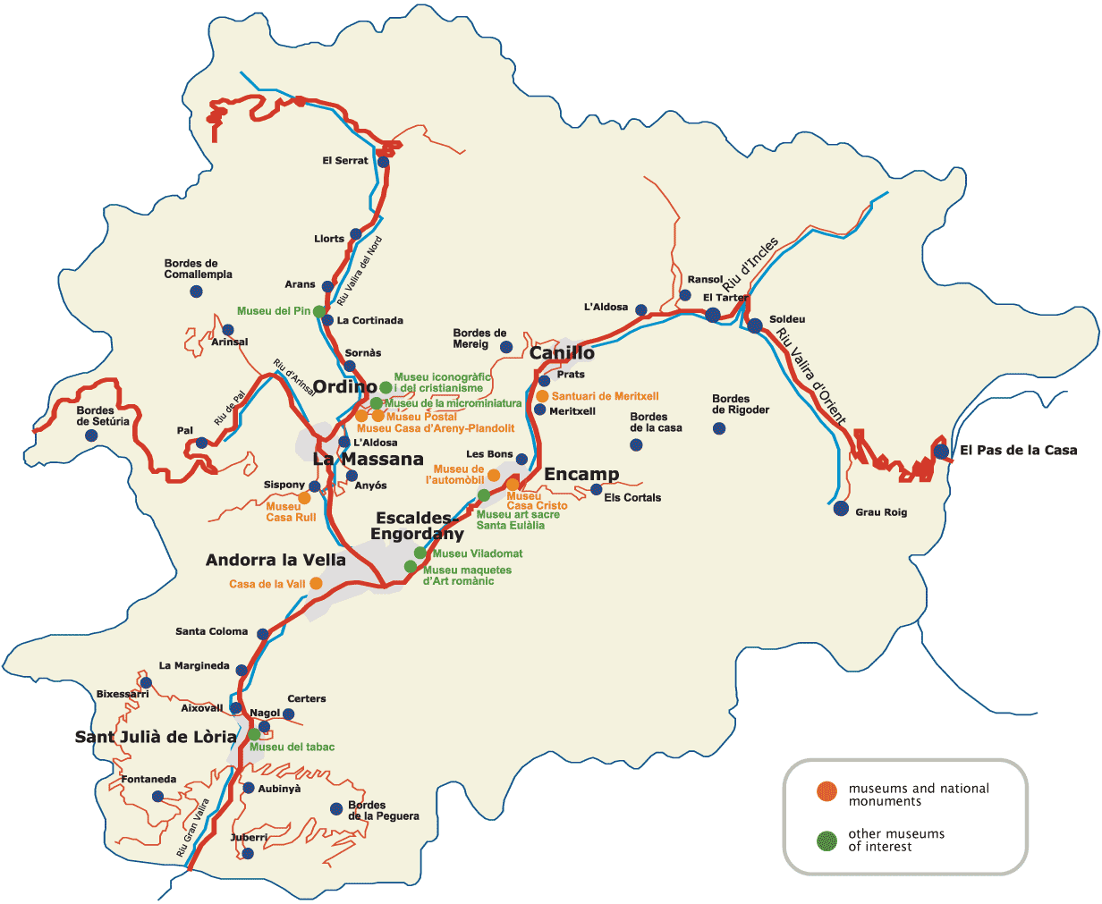 andorre touristique carte