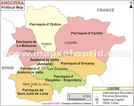 politique carte du andorre