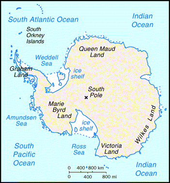 Antarctique carte villes