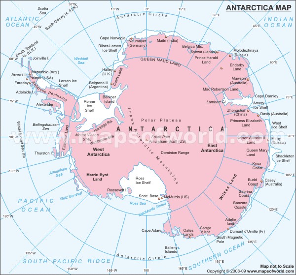 Antarctique politique carte