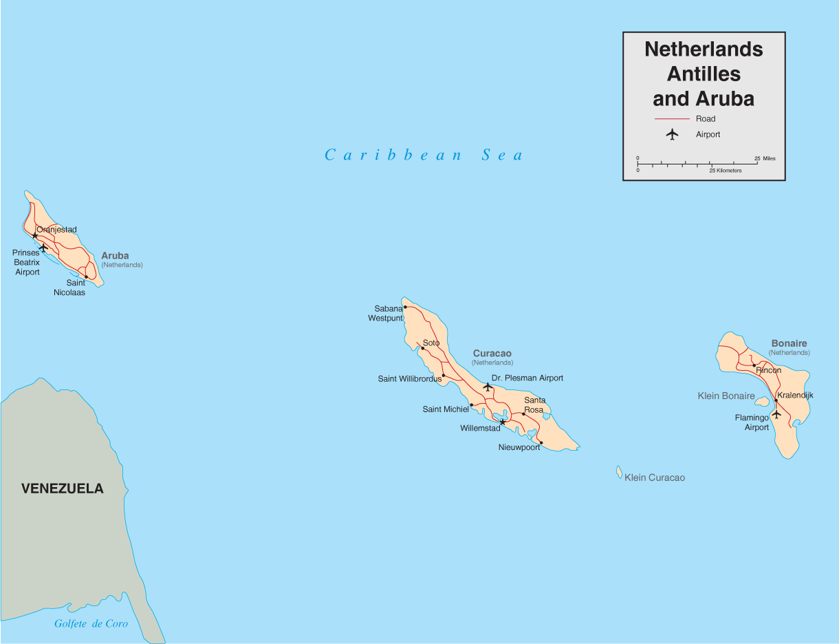 Antilles Neerlandaises carte