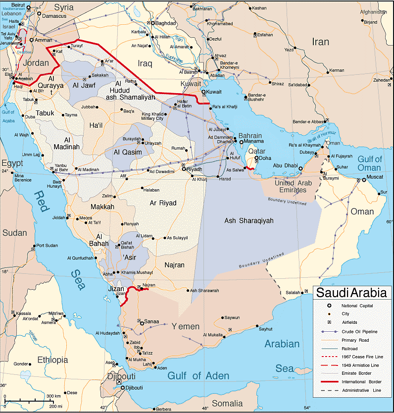 Arabie Saoudite carte