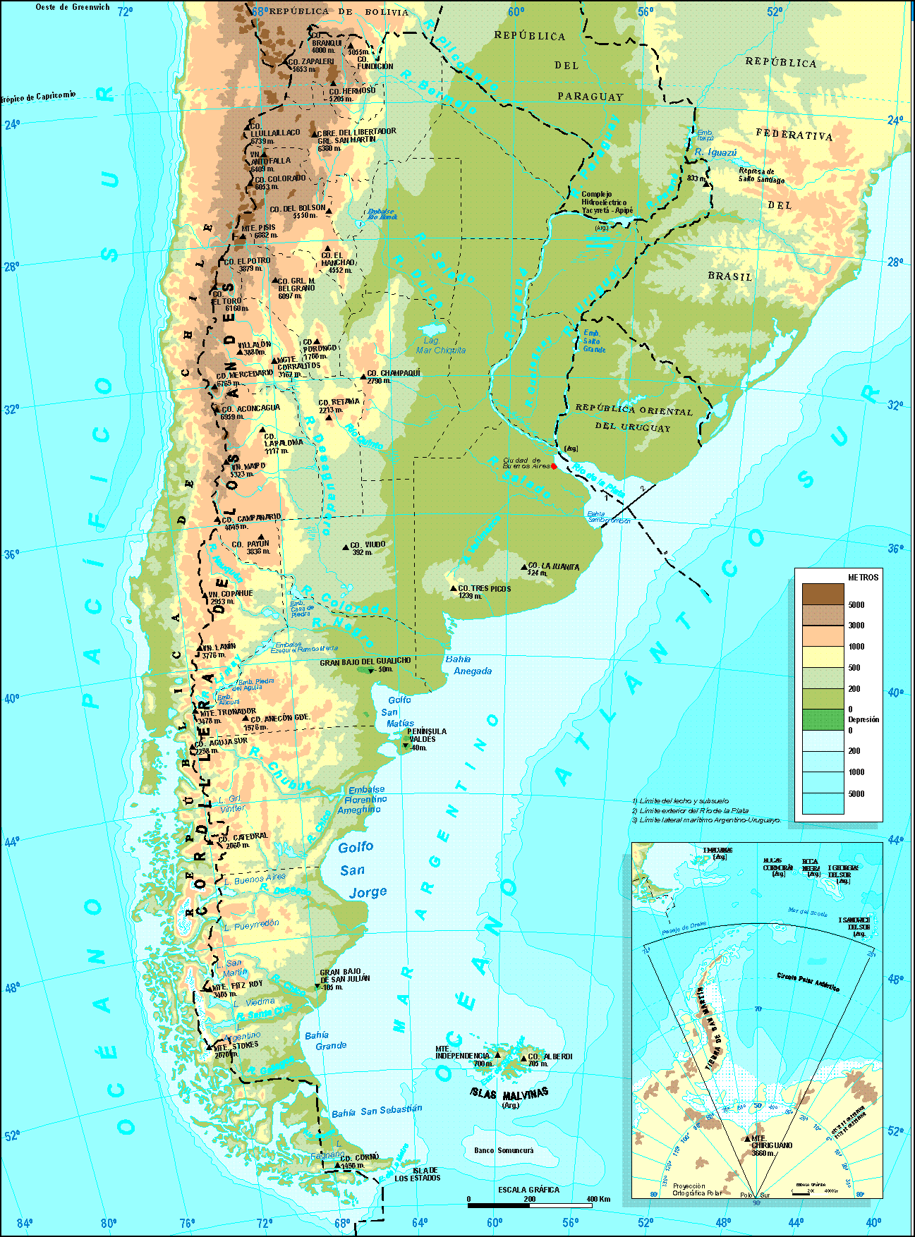 carte du argentine