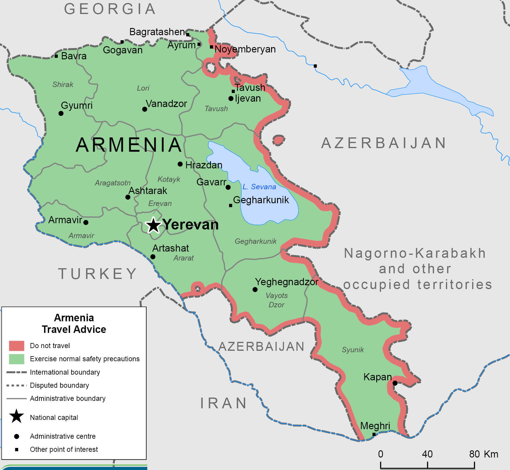 Ишханасар в армении карта